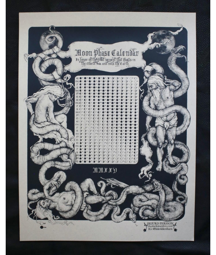 MOON PHASE SNAKES CALENDAR 2025 -...