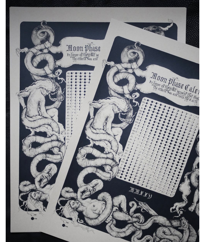 MOON PHASE SNAKES CALENDAR 2025 -...
