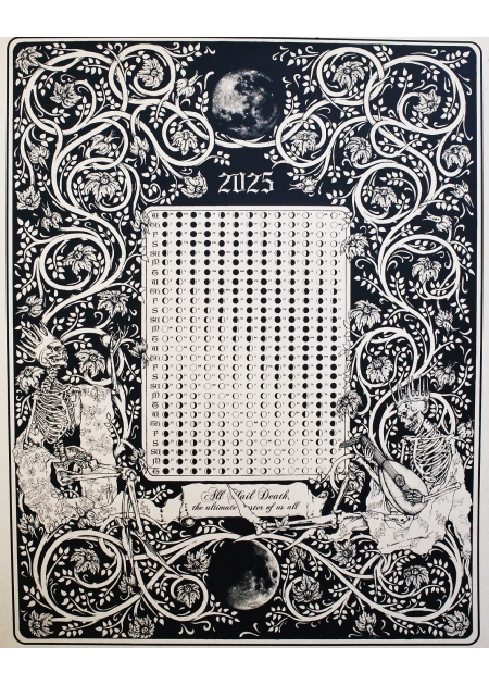 MOON PHASE DEATH CALENDAR 2025