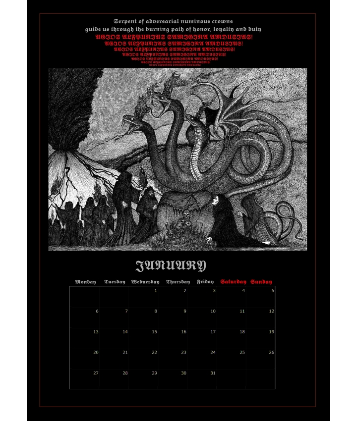 SERPENTS OF NECROSOPHIA  - Calendars... SERPENTS OF NECROSOPHIA  - Calendars...