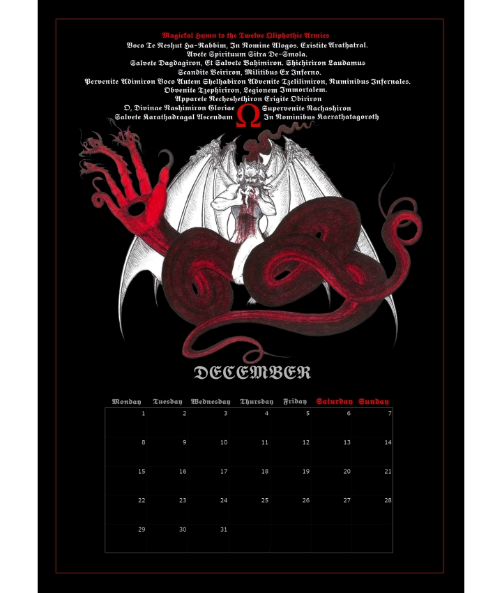 SERPENTS OF NECROSOPHIA  - Calendars... SERPENTS OF NECROSOPHIA  - Calendars...