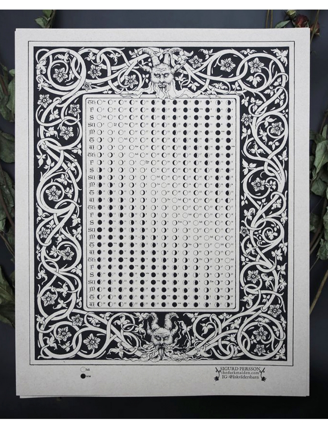 MOON PHASE FAUN CALENDAR 2026 - Sigurd Persson